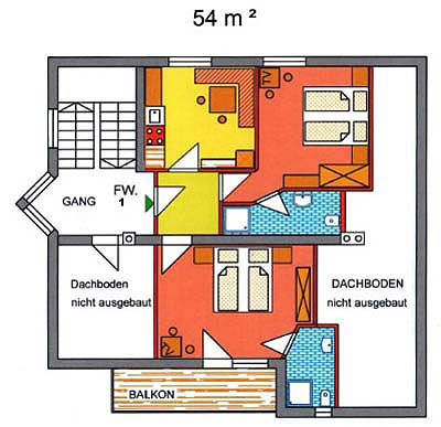 Grundriss Ferienwohnung 1